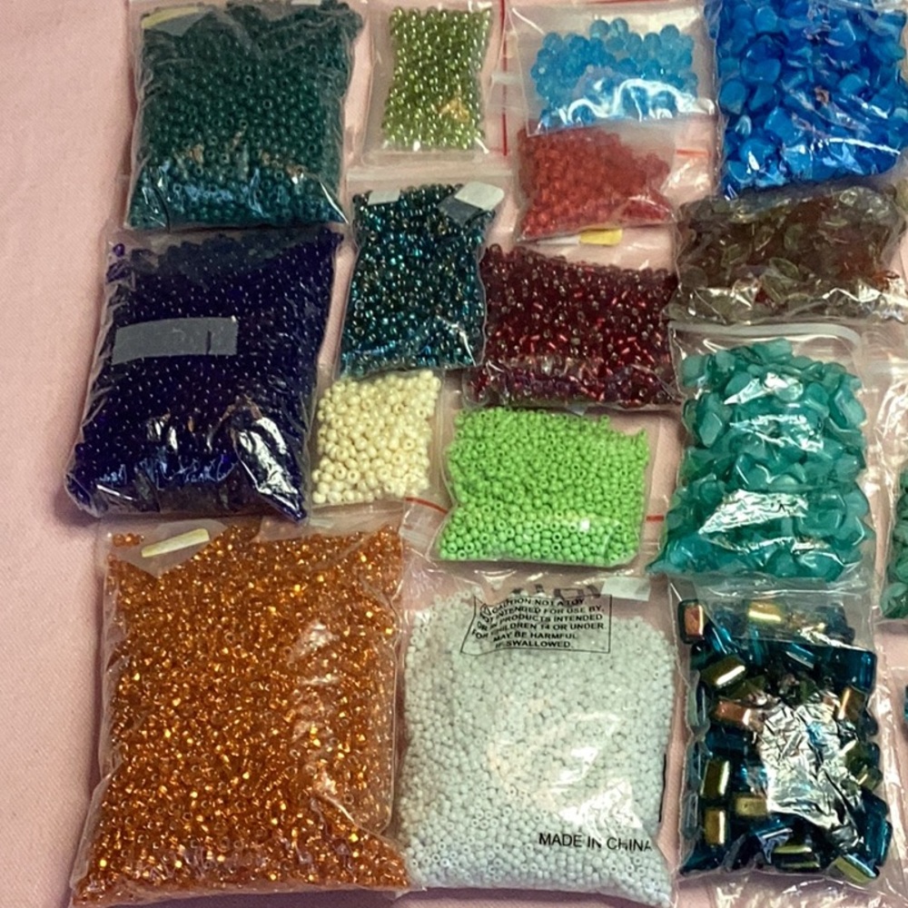 Lot #77 Jewelry Making Seed Beads, Glass, Ceramic & Shapes - Picture 2 of 8